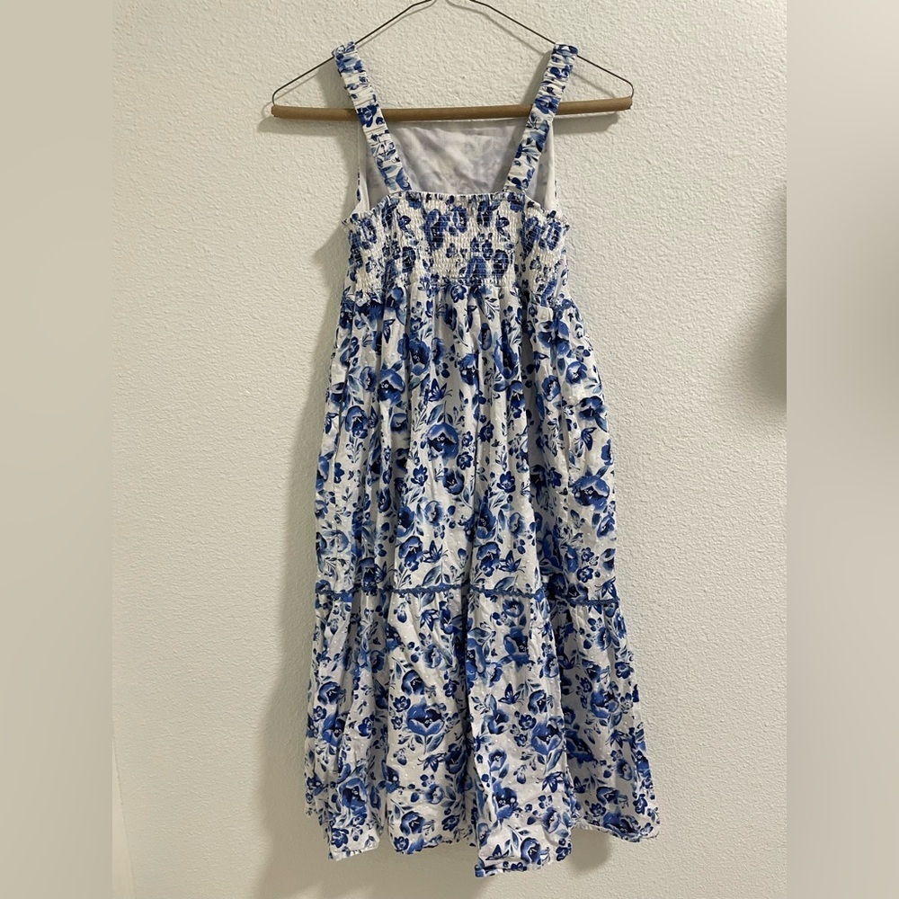 Grand millennial Floral Blue and White Dress - Picture 3 of 4